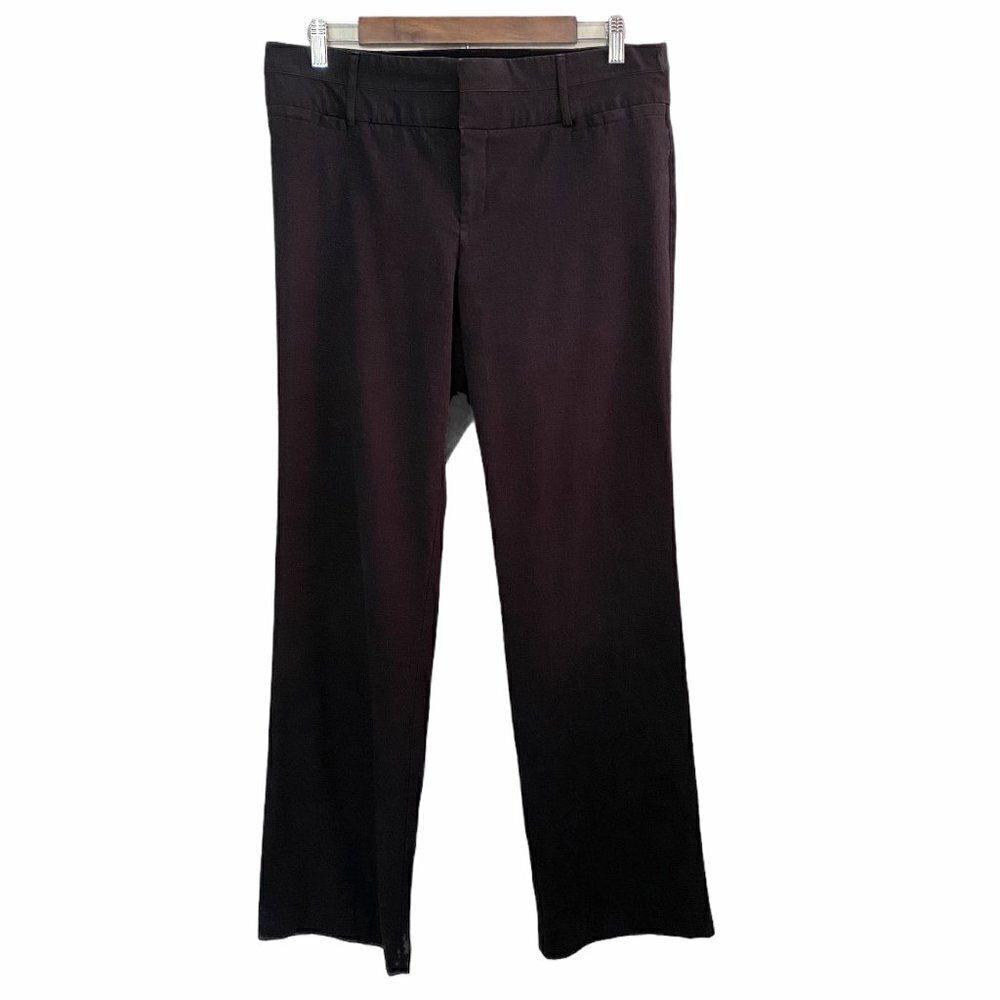 AB Studios Women's Dark Gray Straight Leg Office Career Wear Trouser Pants Sz 10